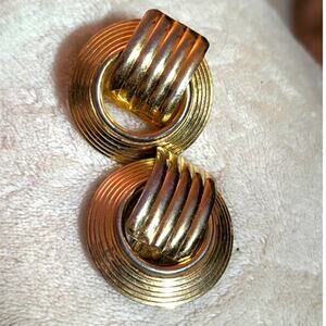 Vintage Gold Clip-On Earrings